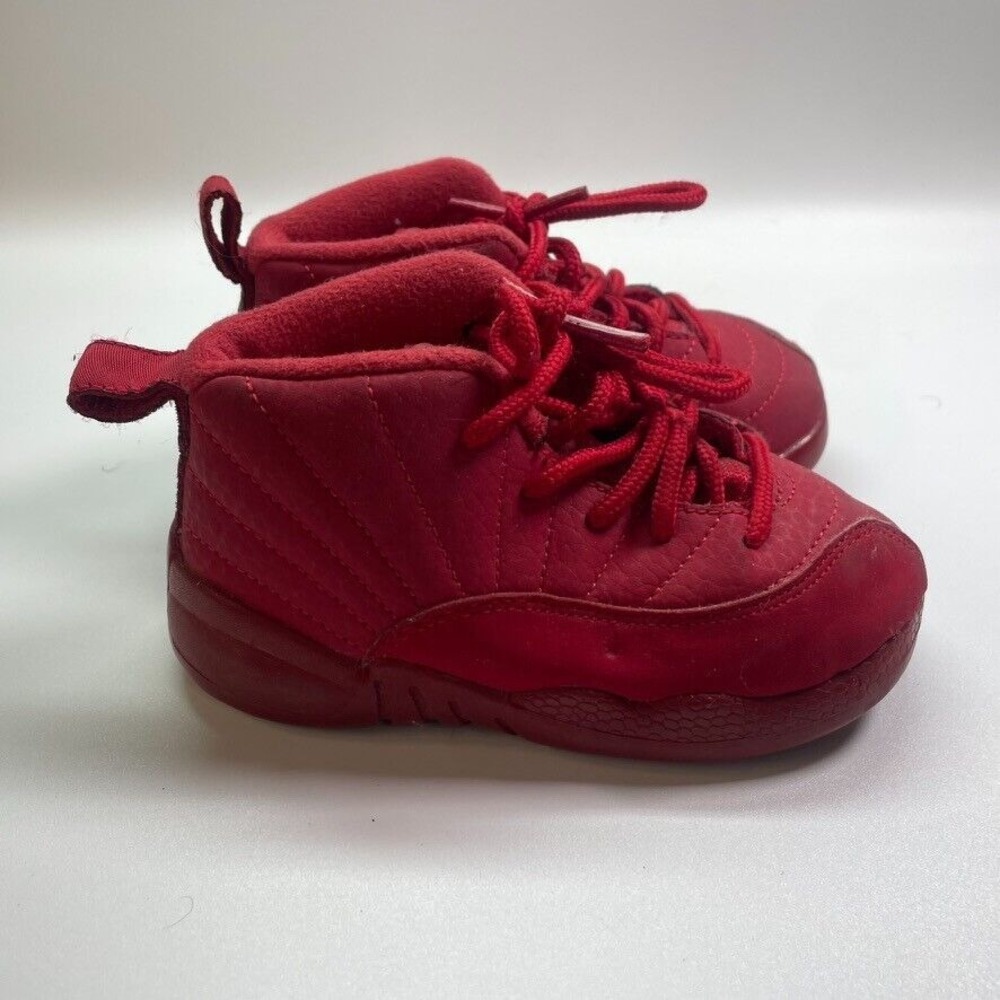 Air Jordan XII 12 Retro Sneakers Shoes Toddlers Size 8C Bulls Red